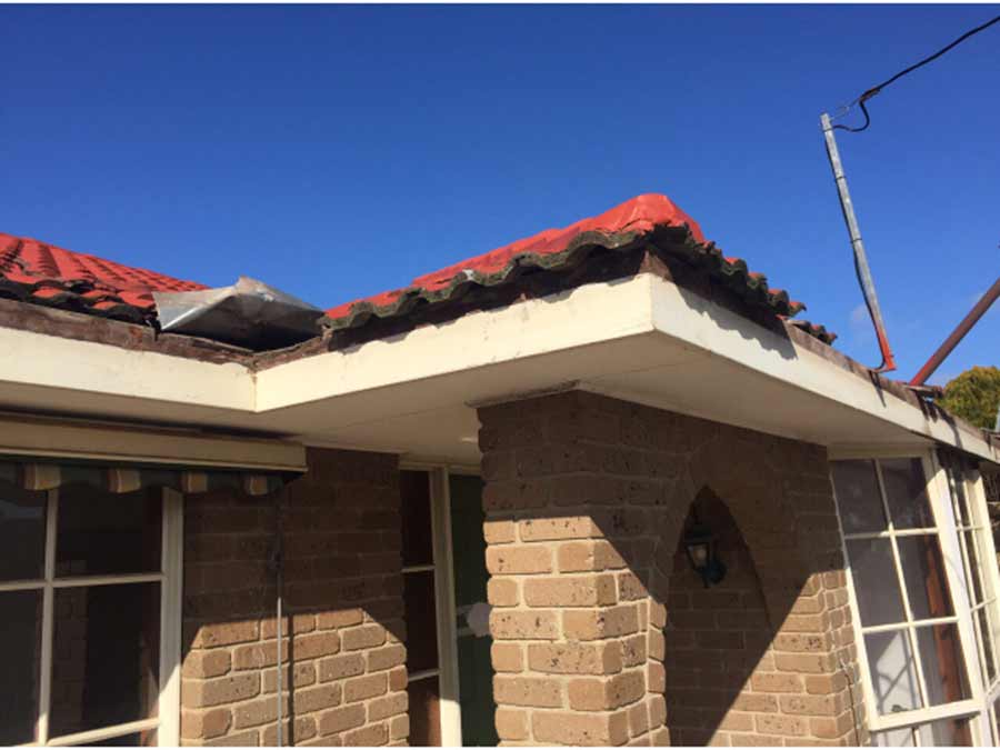 guttering before